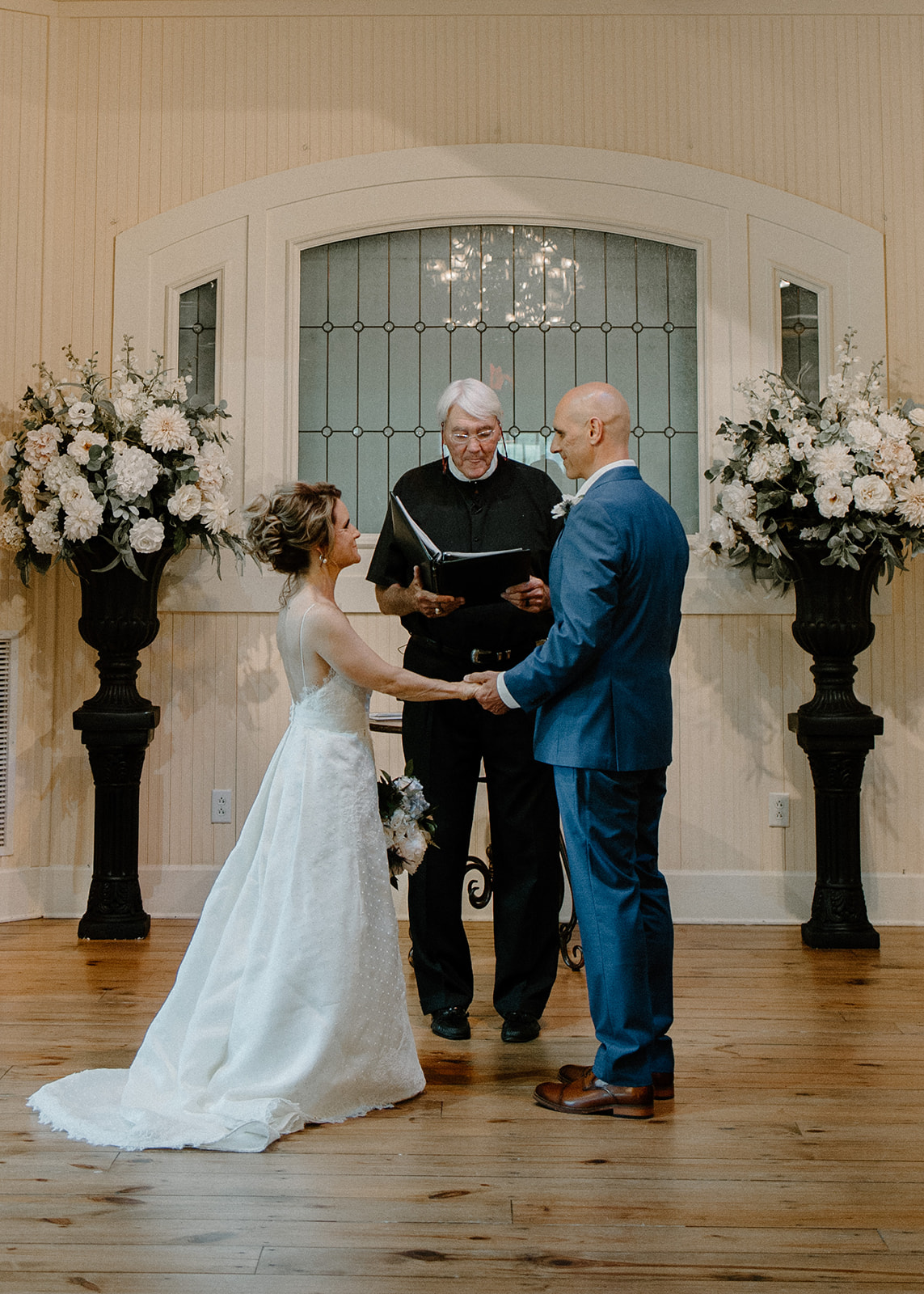 the couple at the altar