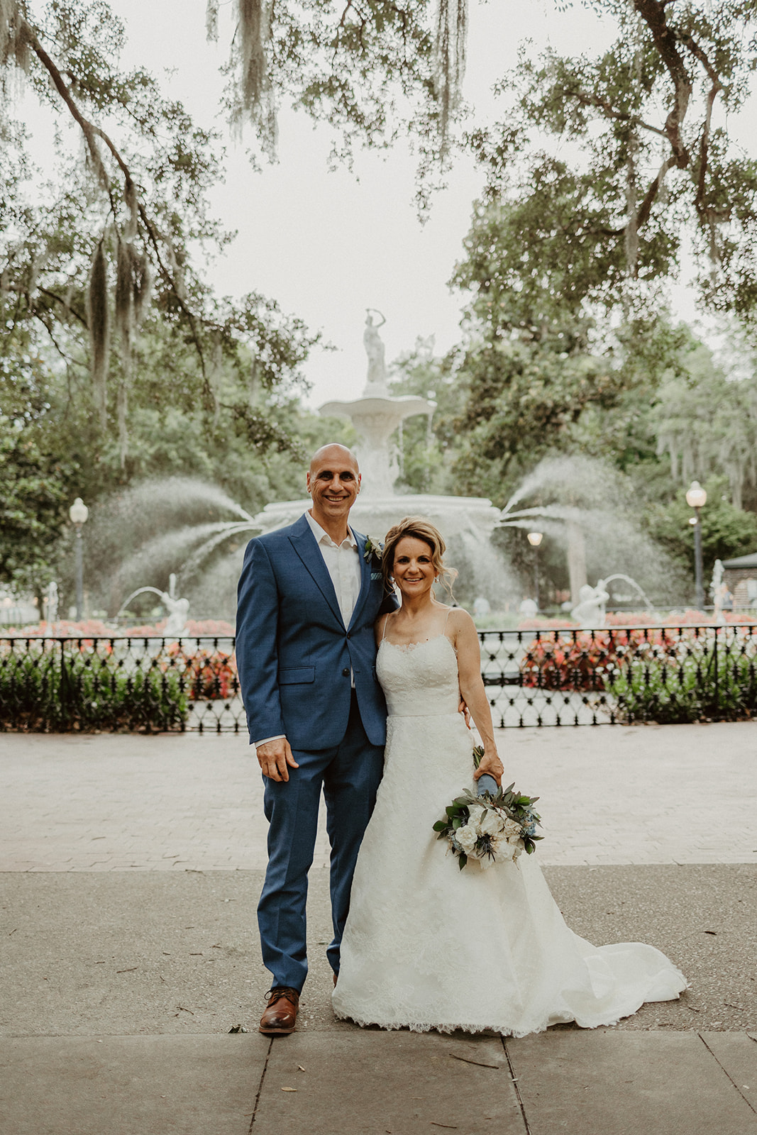 the bride and groom grinning for their Savannah Georgia Elopement