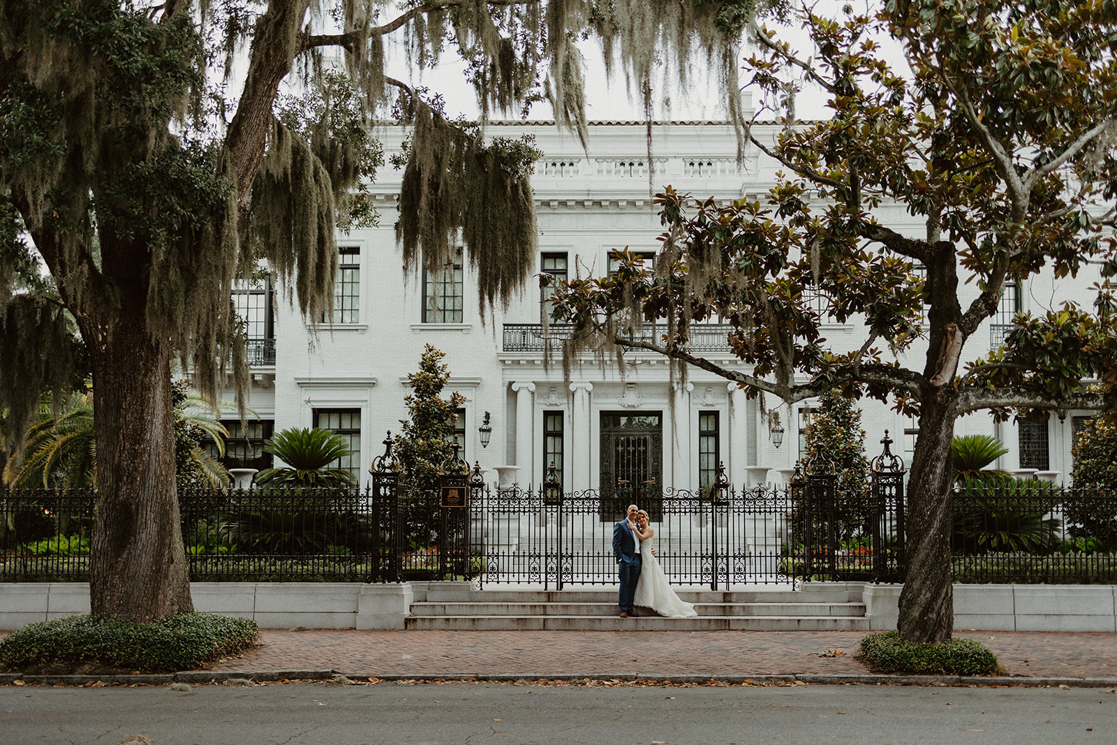 bride and groom for their Savannah Georgia elopement